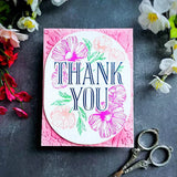 Thank You Blooms Registration Press Plates from the BetterPress Place & Press Registration Collection