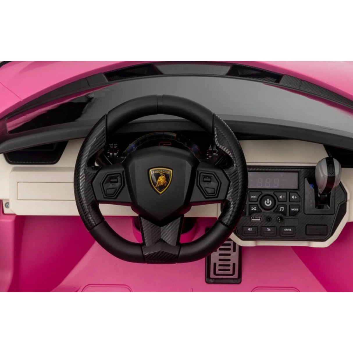 24V Lamborghini Sian 4x4 2-Seater Ride-On Car W/ Rubber Wheels, Music Player, Butterfly Doors & RC