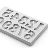 Zebrawood Font Alphabet and Numbers Silicone Mould Set of 2