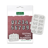 Gothic Font Numbers Silicone Mould