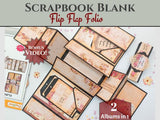 CrafTreat Scrapbook Blanks - FlipFlap Gatefold - Black & Kraft Color