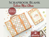 CrafTreat Scrapbook Blanks - Frame Accordion Suitcase - Black & Kraft Color