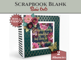 CrafTreat Scrapbook Blank Precut Album Base - Basic 6x6 - White and Ivory