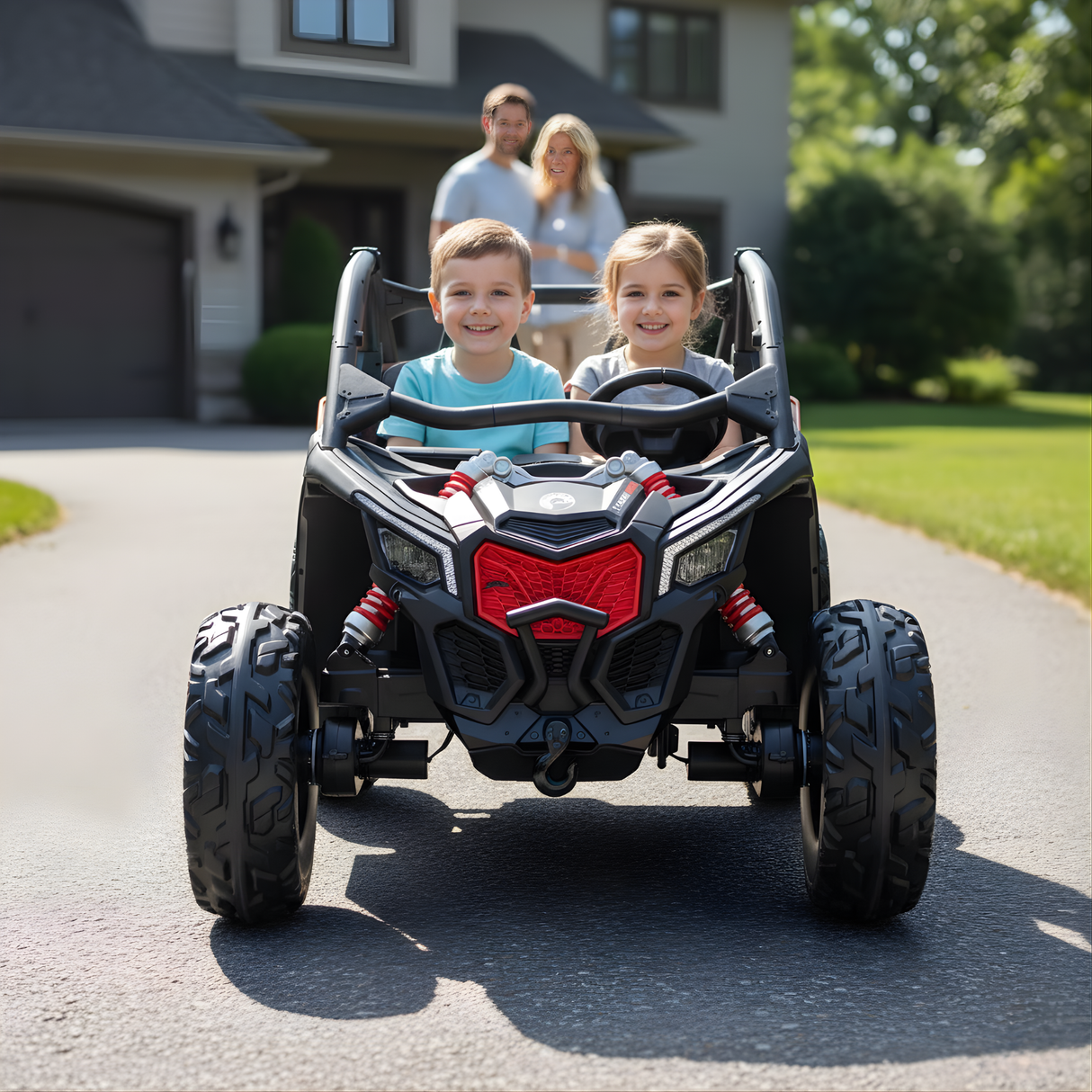 2x24V Can-Am Maverick Pro Edition 4x4 2-Seater Ride-On UTV W/ Air-Filled Rubber Tires, Double Battery Pack, Music Player & RC