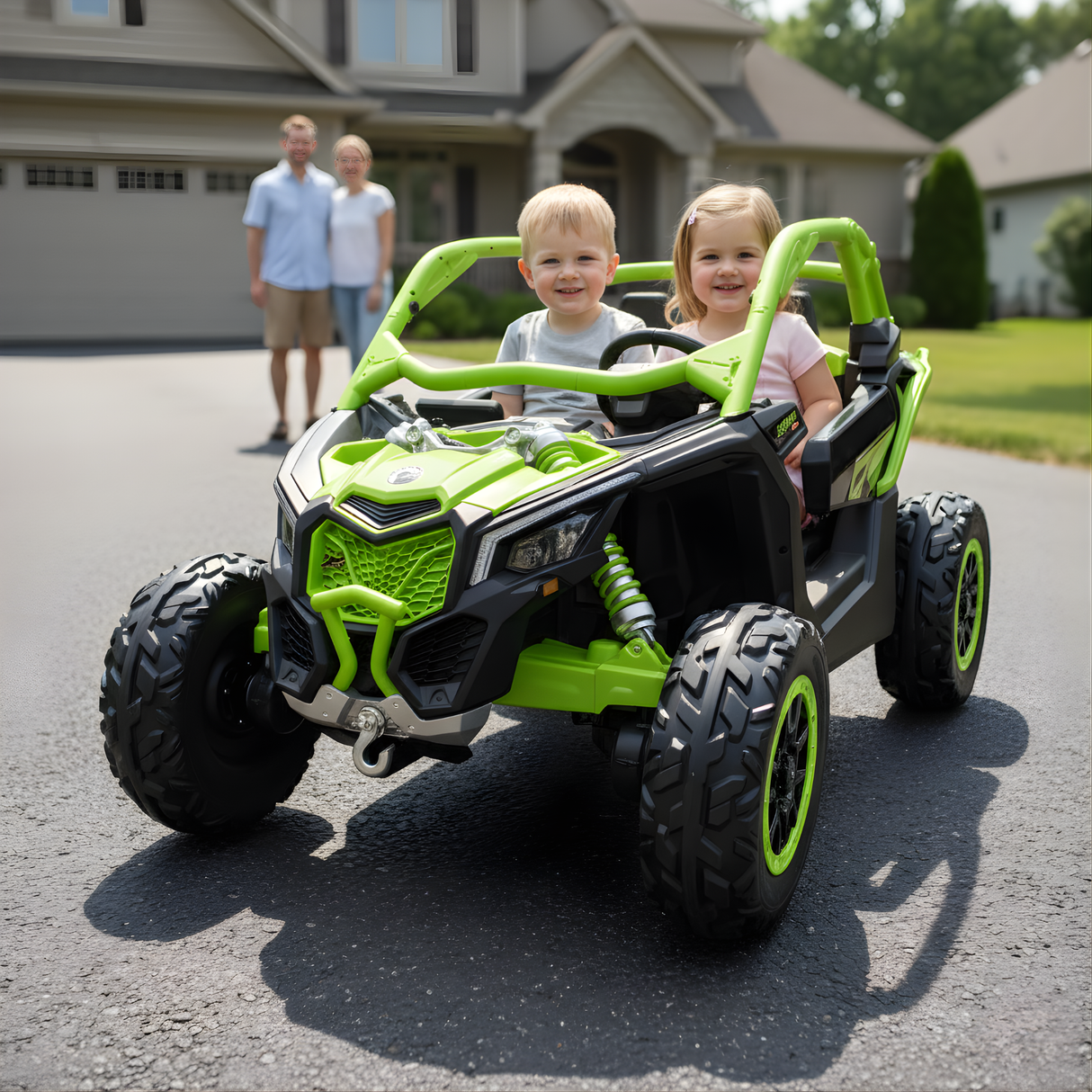 2x24V Can-Am Maverick Pro Edition 4x4 2-Seater Ride-On UTV W/ Air-Filled Rubber Tires, Double Battery Pack, Music Player & RC