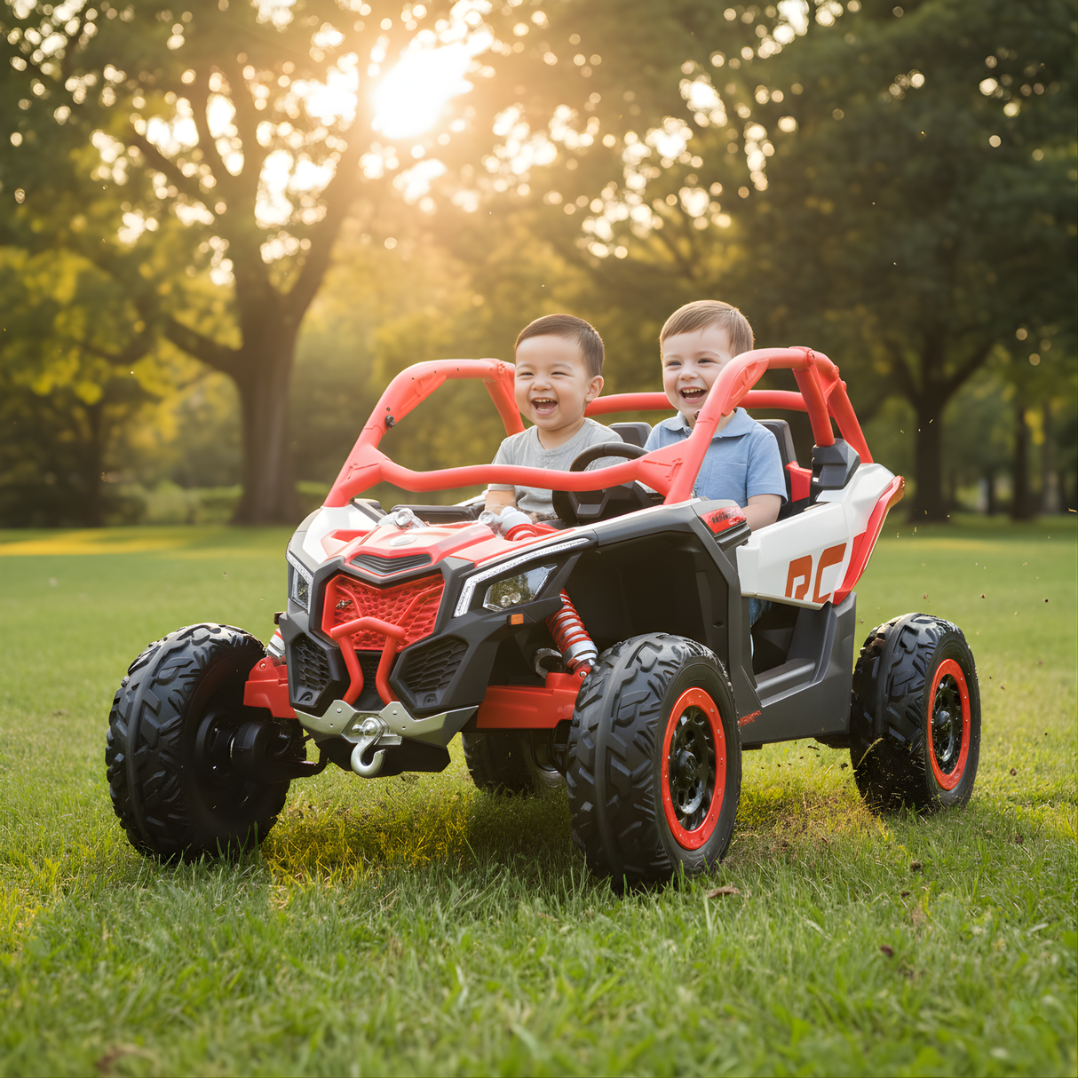 2x24V Can-Am Maverick Pro Edition 4x4 2-Seater Ride-On UTV W/ Air-Filled Rubber Tires, Double Battery Pack, Music Player & RC