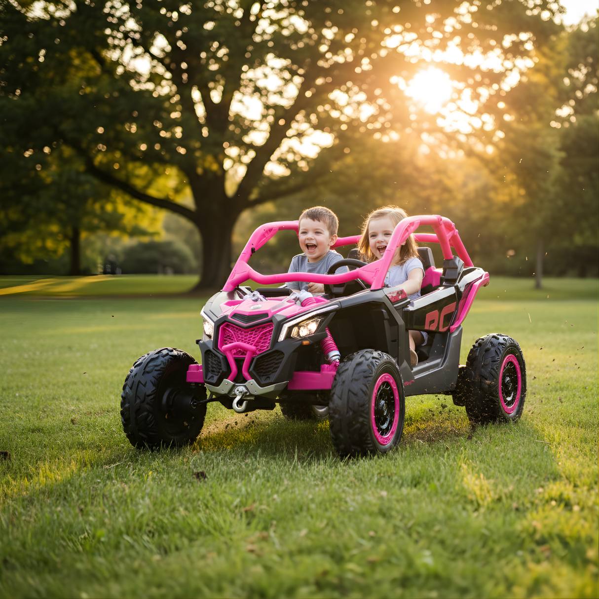 2x24V Can-Am Maverick Pro Edition 4x4 2-Seater Ride-On UTV W/ Air-Filled Rubber Tires, Double Battery Pack, Music Player & RC