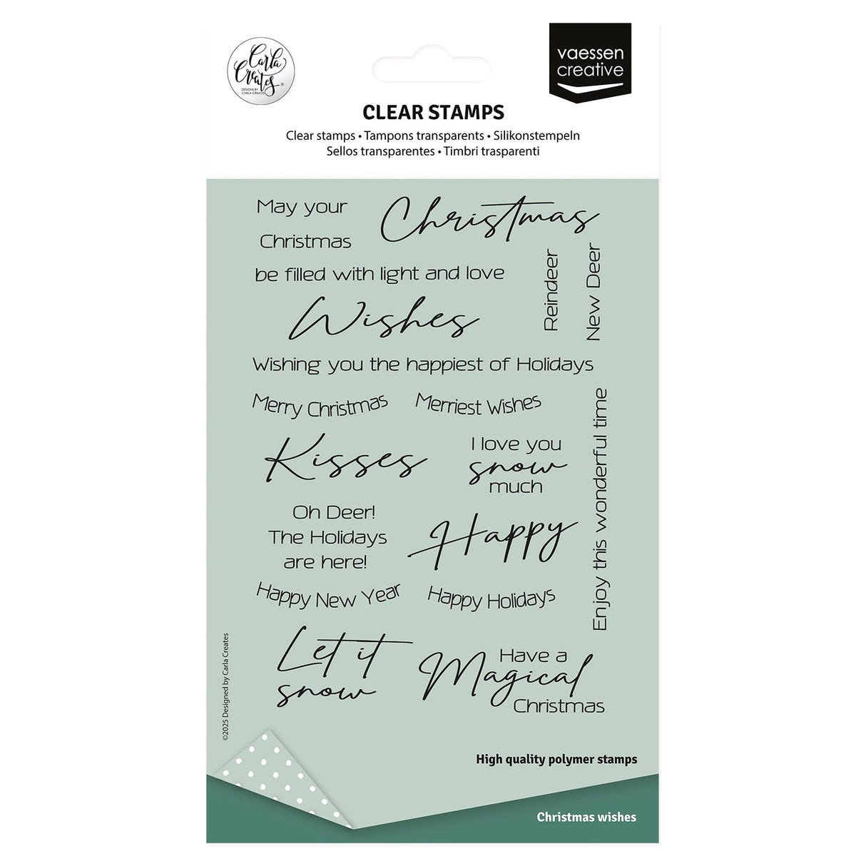 Vaessen Creative • Clear Stamps English Christmas Texts 20pcs