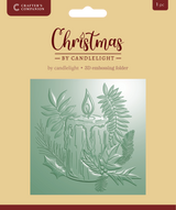 Christmas by Candlelight 5.5” X 5.5” 3D Embossing Folder - By Candlelight