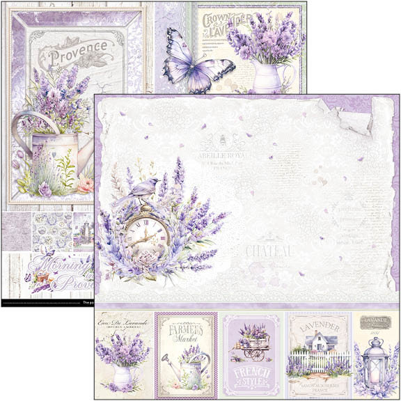Morning In Provence Paper Pad 8"x8" 12/Pkg