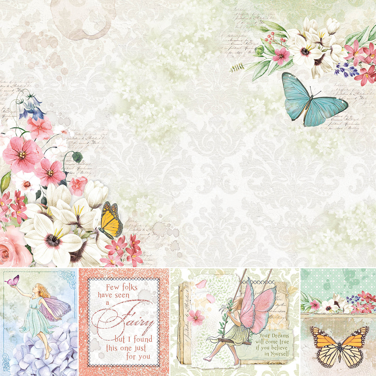 Ciao Bella Enchanted Land Paper Pad 12"x12" 12/Pkg