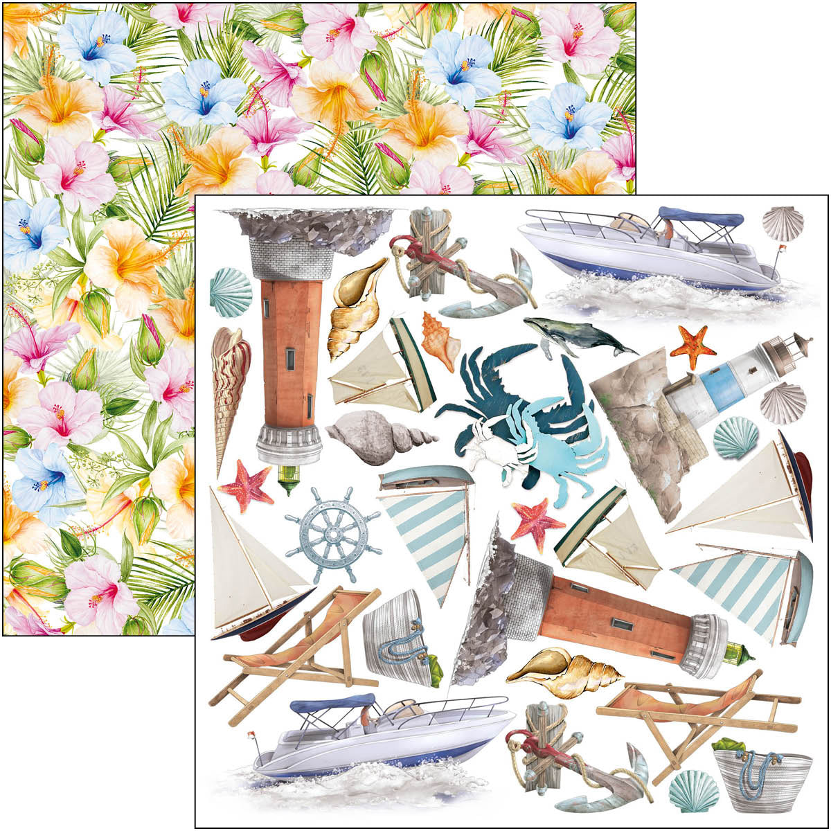 Ciao Bella Summer Breeze Fussy Cut Pad 6"x6" 24/Pkg
