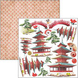 Land Of The Rising Sun Fussy Cut Pad 6"x6" 24/Pkg