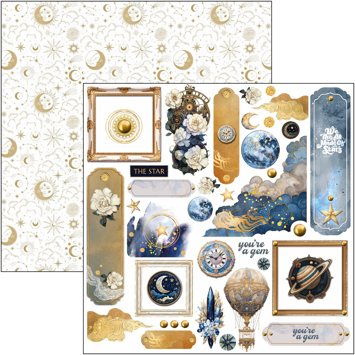 Celestial Fussy Cut Pad 6"x6" 24/Pkg