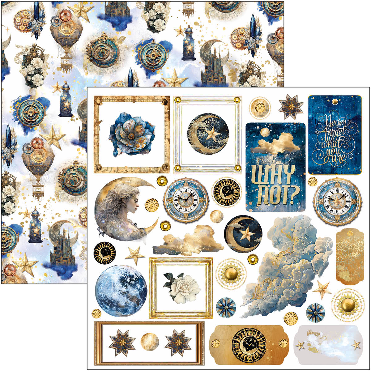 Celestial Fussy Cut Pad 6"x6" 24/Pkg