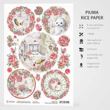 Ciao Bella Rice Paper A4 Frozen Roses Medallions