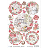 Ciao Bella Rice Paper A4 Frozen Roses Medallions