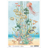 Ciao Bella Rice Paper A4 Caribbean Sea