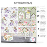 Ciao Bella Sparrow Hill Patterns Pad 12x12 8/Pkg