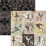 Ciao Bella Cygne Noir Patterns Pad 12x12 8/Pkg