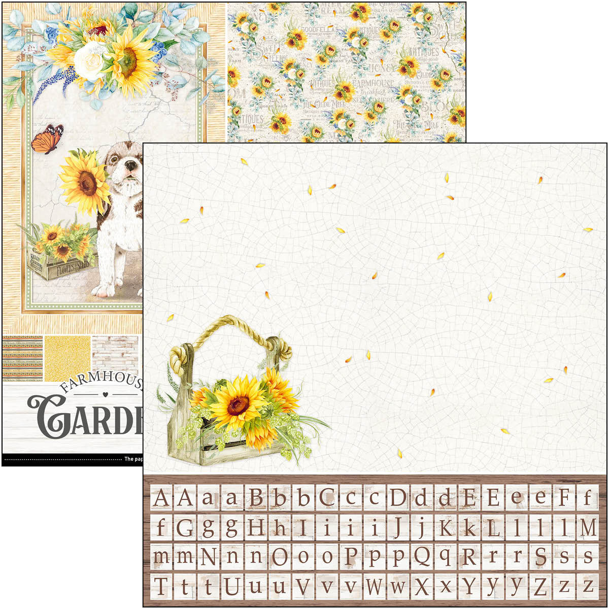 Ciao Bella Farmhouse Garden Patterns Pad 12"x12" 8/Pkg