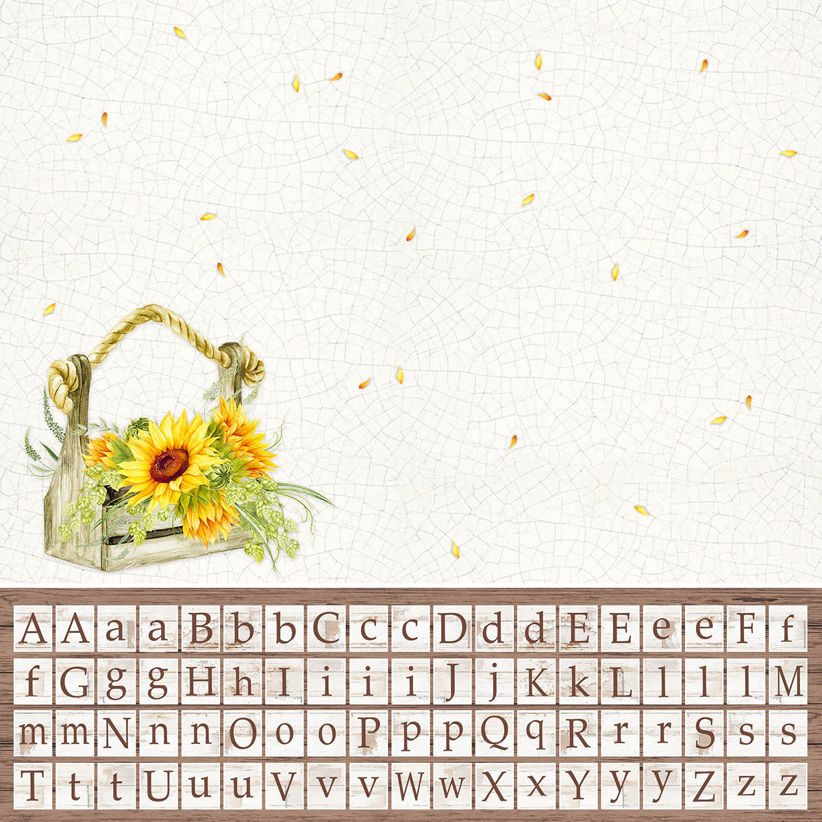 Ciao Bella Farmhouse Garden Patterns Pad 12"x12" 8/Pkg