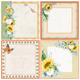 Ciao Bella Farmhouse Garden Patterns Pad 12"x12" 8/Pkg