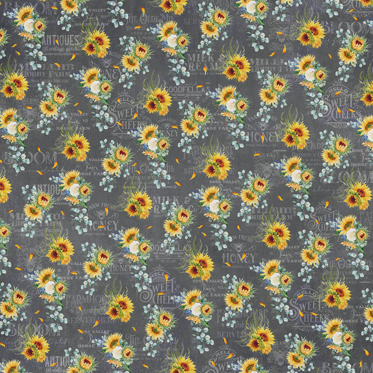 Ciao Bella Farmhouse Garden Patterns Pad 12"x12" 8/Pkg