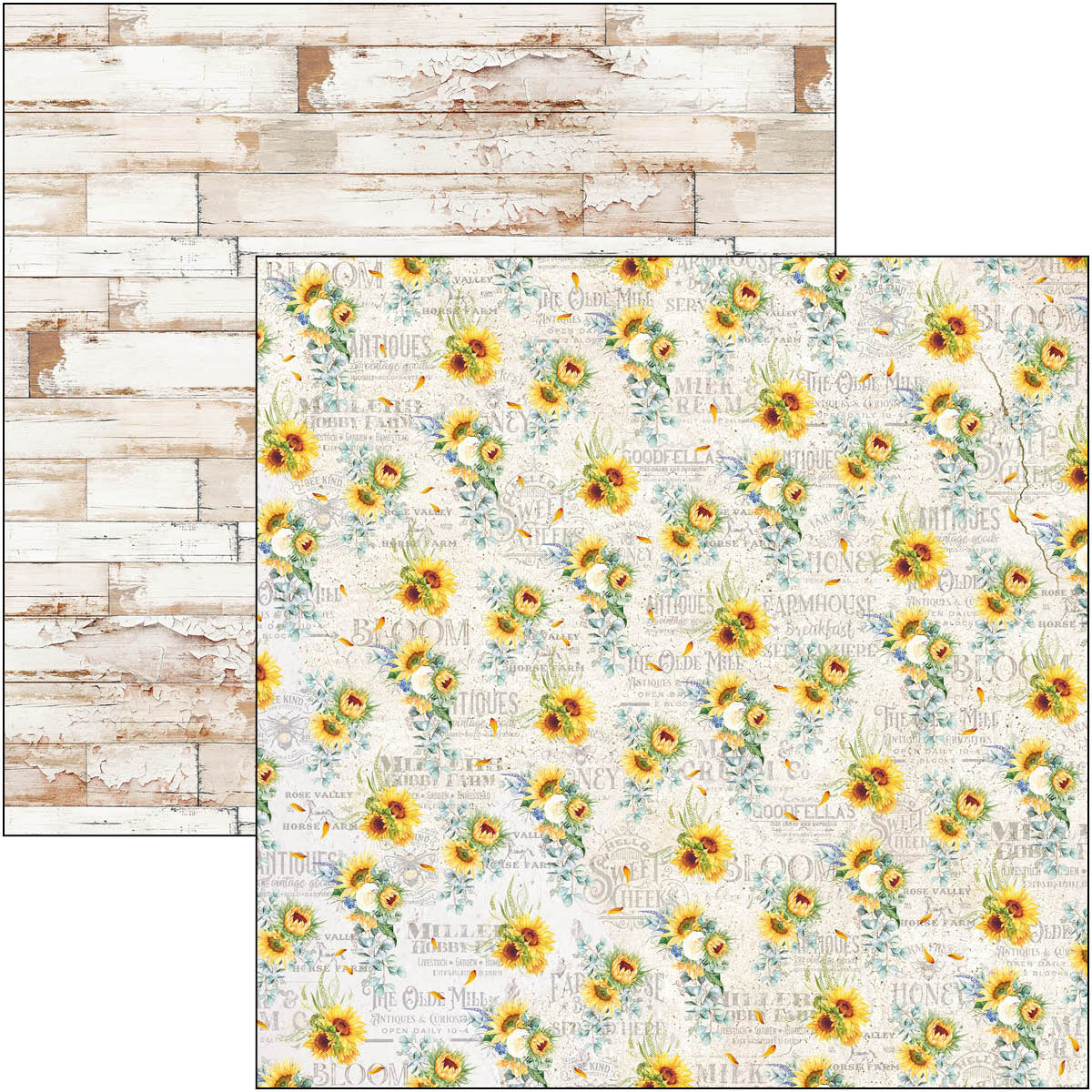 Ciao Bella Farmhouse Garden Patterns Pad 12"x12" 8/Pkg