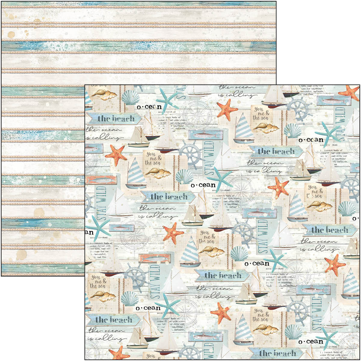 Ciao Bella Summer Breeze Patterns Pad 12"x12" 8/Pkg