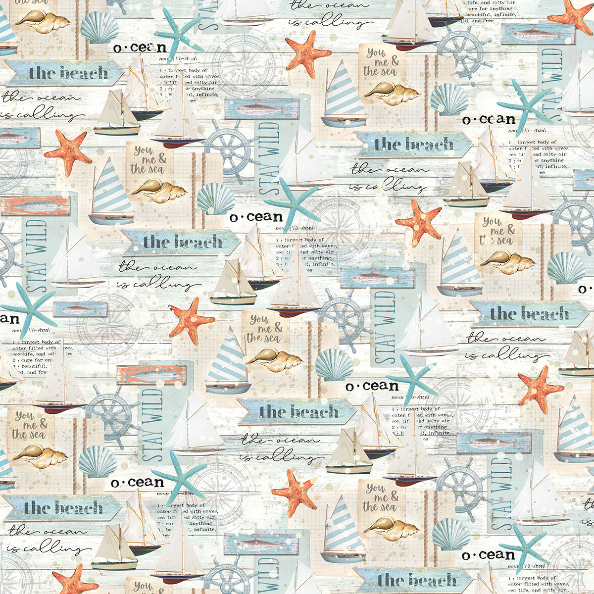 Ciao Bella Summer Breeze Patterns Pad 12"x12" 8/Pkg