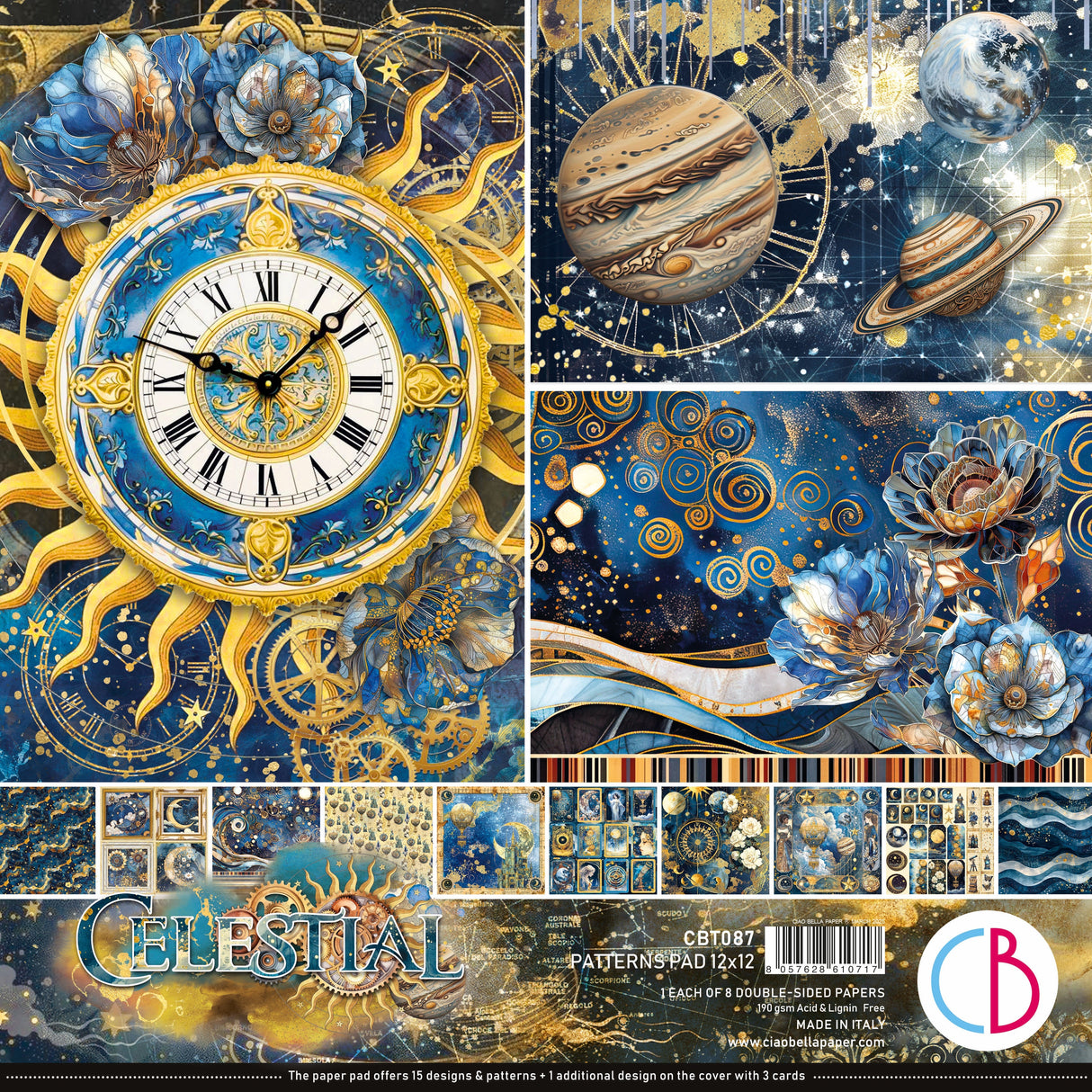 Celestial Patterns Pad 12"x12" 8/Pkg