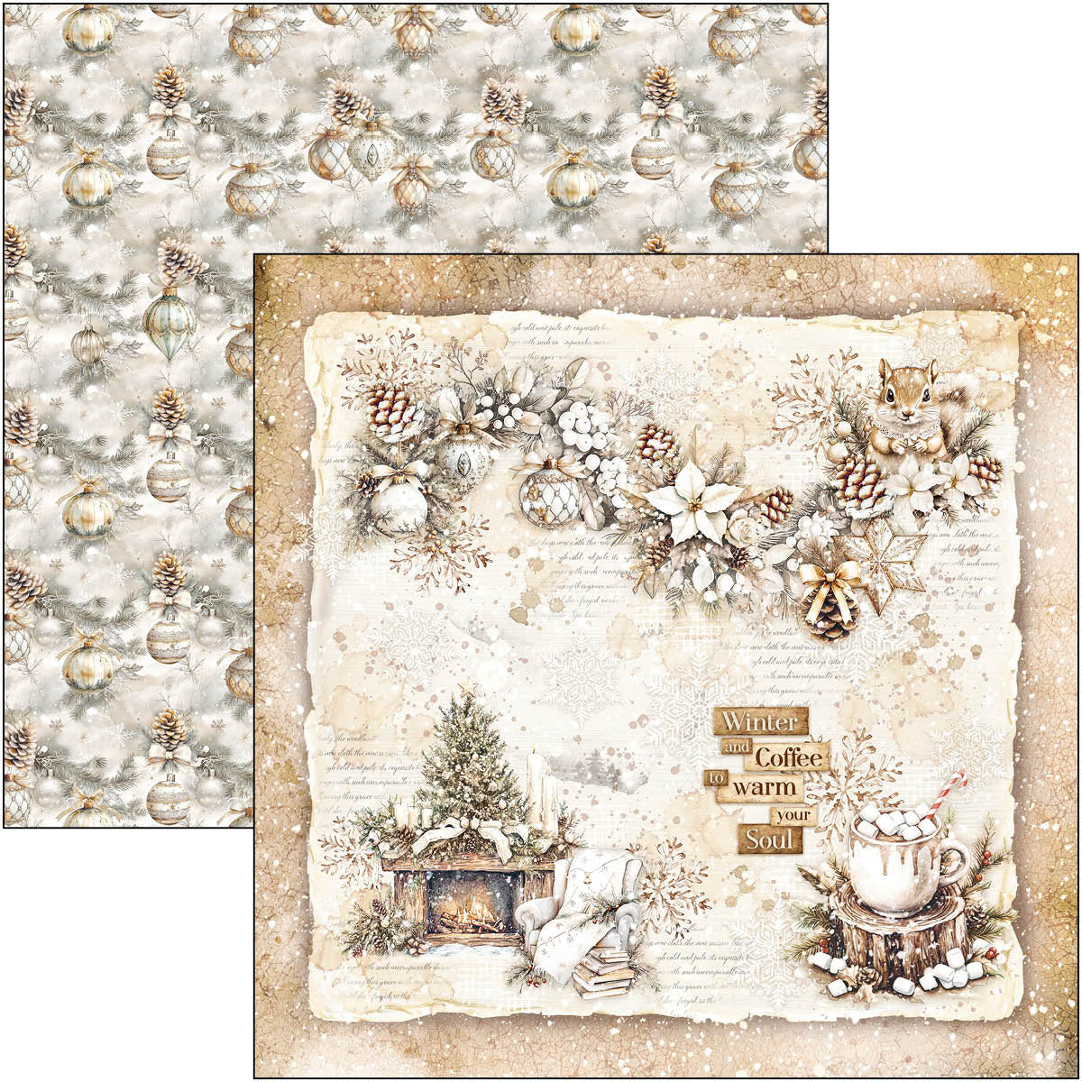 Winter Season Patterns Pad 12"x12" 8/Pkg