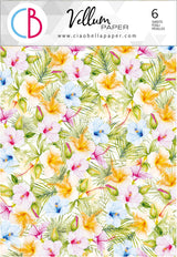 Ciao Bella Vellum Summer Breeze Paper Patterns A4 6/Pkg