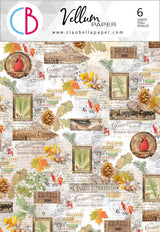 Ciao Bella Vellum Into The Wild Paper Patterns A4 6/Pkg