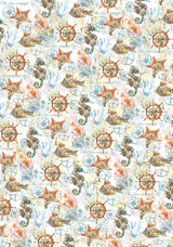 Vellum Coral Reef Paper Patterns A4 6/Pkg