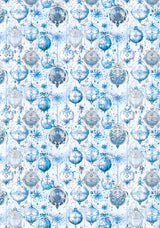 Vellum Elegance of Blue Paper Patterns A4 6/Pkg