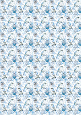 Vellum Elegance of Blue Paper Patterns A4 6/Pkg