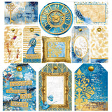 Ciao Bella Vellum Indigo Fussy Cut 6"x6" 6/Pkg