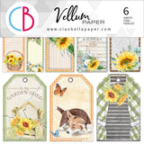 Ciao Bella Vellum Farmhouse Garden Fussy Cut 6"x6" 6/Pkg