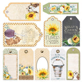 Ciao Bella Vellum Farmhouse Garden Fussy Cut 6"x6" 6/Pkg