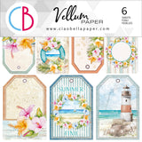 Ciao Bella Vellum Summer Breeze Fussy Cut 6"x6" 6/Pkg