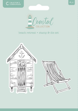 Crafter’s Companion Coastal Collection Stamp & Die - Beach Retreat