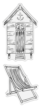 Crafter’s Companion Coastal Collection Stamp & Die - Beach Retreat