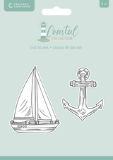 Crafter’s Companion Coastal Collection Stamp & Die - Out at Sea