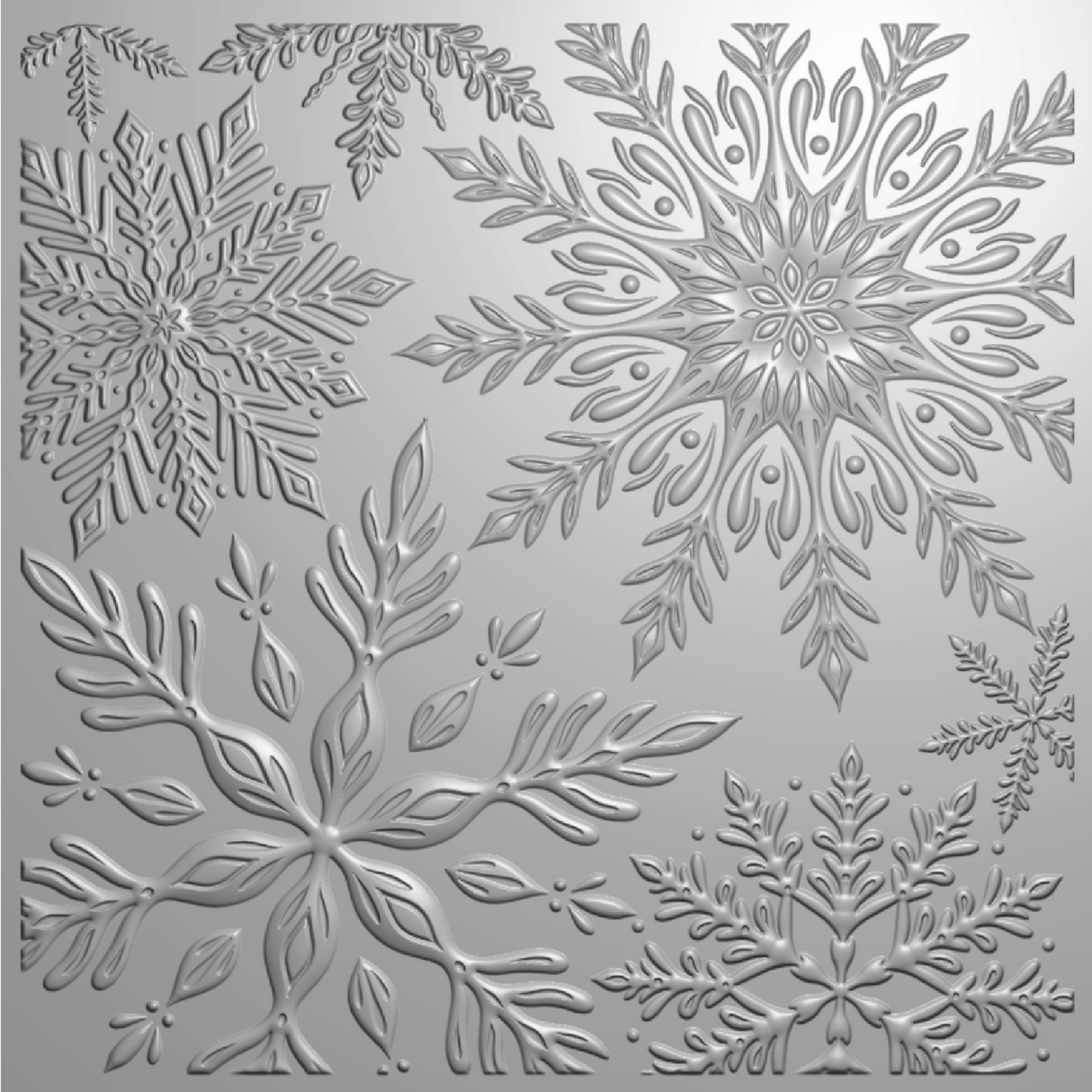 Crafter’s Companion 3D Embossing Folder 5.5”x5.5” - Stylish Snowflakes