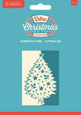 Crafter's Companion Retro Christmas Collection Metal Die Edge’able - Christmas Tree