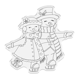 Crafter's Companion Retro Christmas Collection Stamp & Die Set - Snowpeople