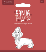 Crafter’s Companion Santa Paws Stamp and Die - Dachshund