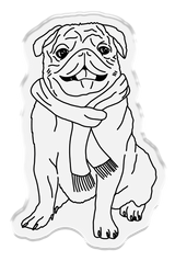 Crafter’s Companion Santa Paws Stamp and Die - Pug